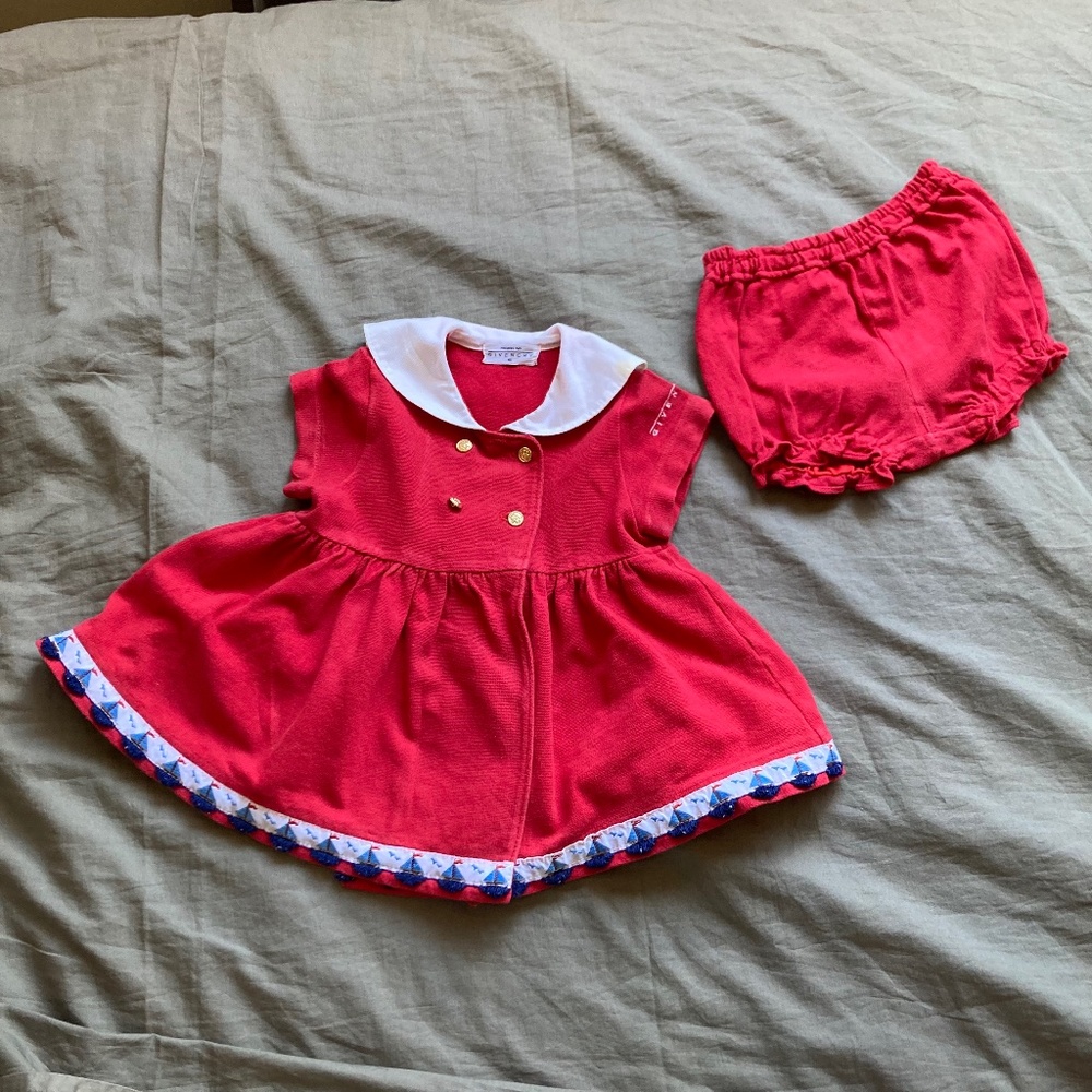 Vintage Designer GIVENCHY Baby Girls Dress
